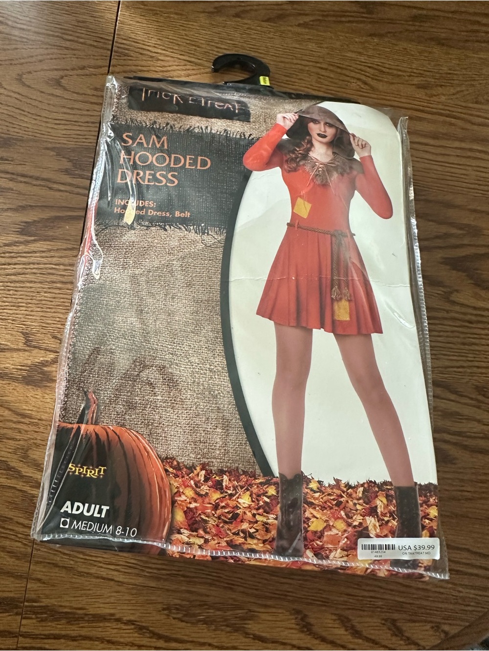 Trick R Treat Sam Hooded Dress Adult medium Costume Spirit Halloween used
